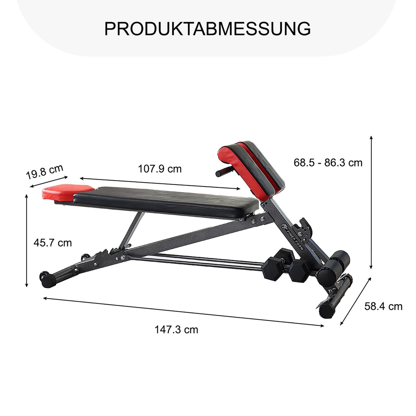 Finer Form Multifunktionale Hantelbank – 5-in-1 Trainingsbank