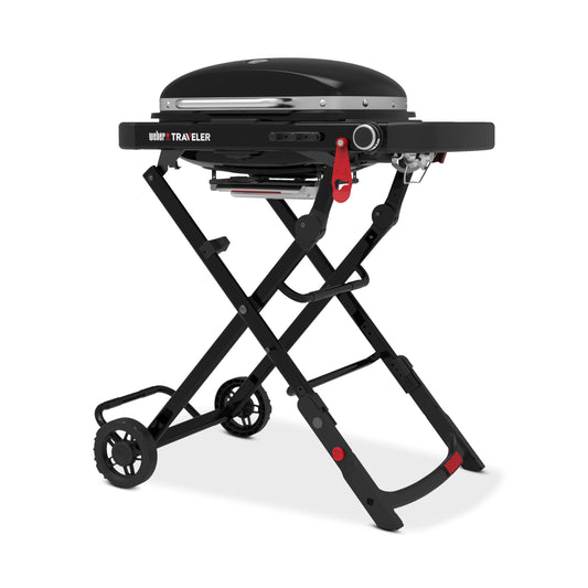 Weber Traveler Compact Gasgrill klappbar 52x36cm Schwarz