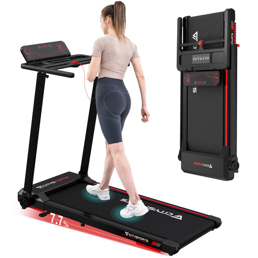 CITYSPORTS Klappbares Laufband bis 12 km/h – App & Tablet