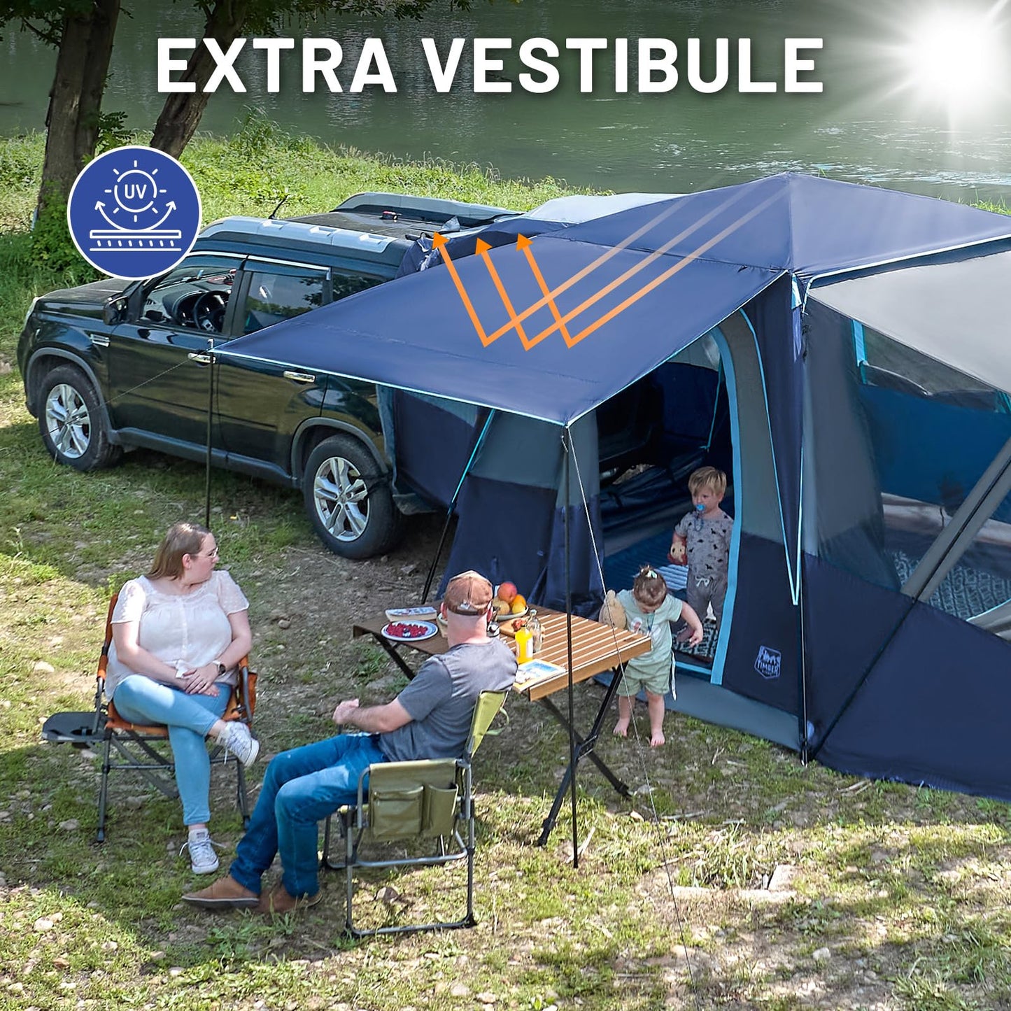 TIMBER RIDGE Heckzelt SUV 5 Personen wasserdicht 3000mm