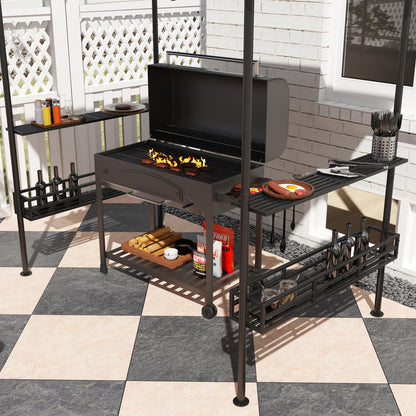 Outsunny Grillpavillon 240x150 cm – wasserdicht, UV-Schutz