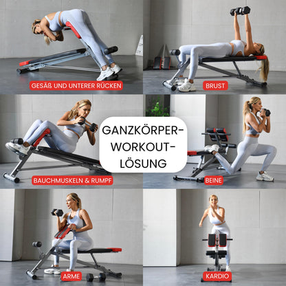 Finer Form Multifunktionale Hantelbank – 5-in-1 Trainingsbank