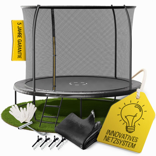 FRIEDO Outdoor Trampolin 305 cm – Sicherheitsnetz & EN71 geprüft