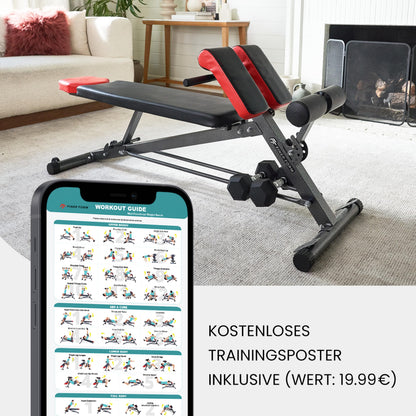 Finer Form Multifunktionale Hantelbank – 5-in-1 Trainingsbank