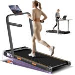 LONTEK Laufband Klappbar 10 km/h 16% Steigung 3.0 CV – Schwarz